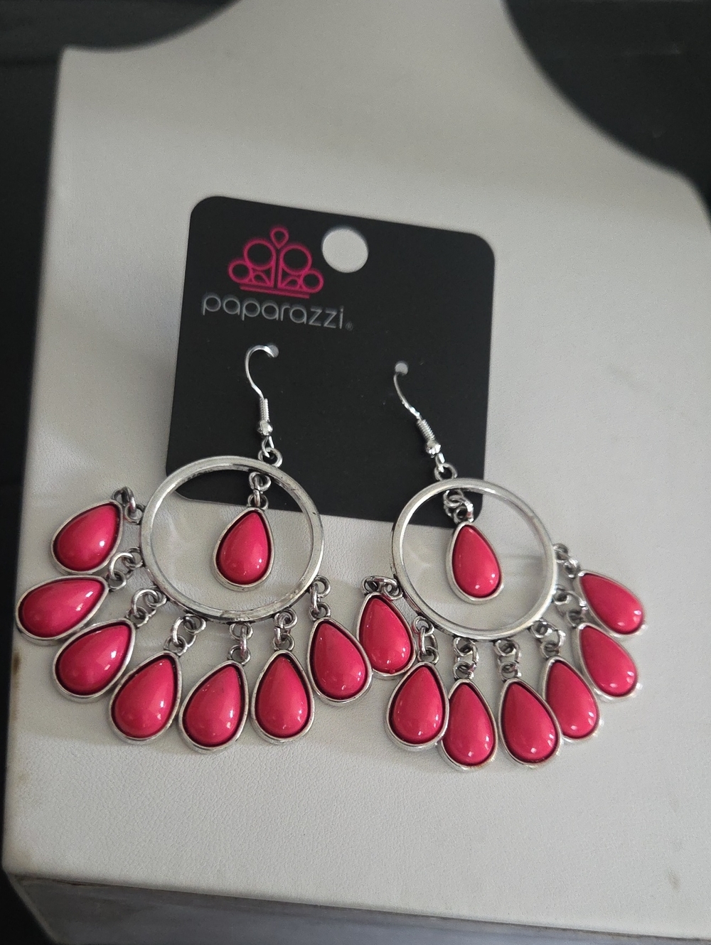 Paparazzi Florty Flamboyance Pink Earrings NWT